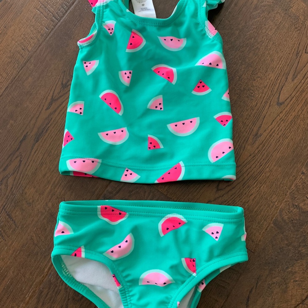 Kids Swim Set with Watermelon Print